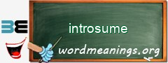 WordMeaning blackboard for introsume